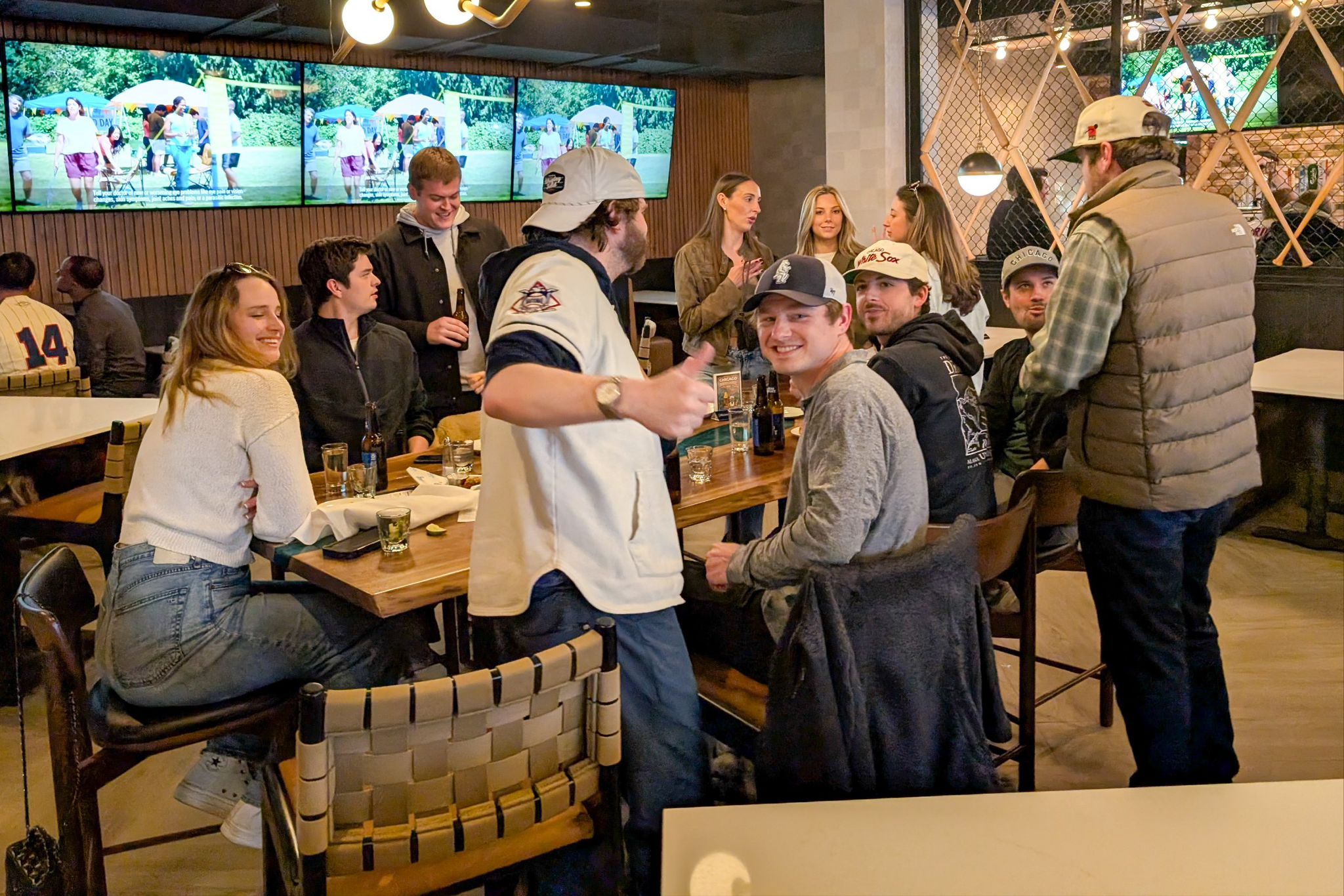 Fans celebrating a touchdown